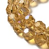 Electroplate Transparent Glass Beads Strands EGLA-A035-T10mm-L17-3
