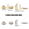 CHGCRAFT 8Pcs 4 Style Rack Plating Brass Charms ZIRC-CA0001-23-2