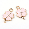 Light Gold Alloy Enamel Pendants ENAM-Q032-07A-1