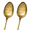Stainless Steel Spoons Set AJEW-WH0253-008-1