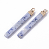 Top Golden Plated Natural Sodalite Pendants LS-G-S359-028F-2