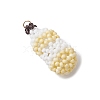 Glass Seed Beads Milk Bottle Pendants PALLOY-MZ00457-02-3