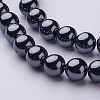 1 Strand Grade AAA Non-Magnetic Synthetic Hematite Round Beads Strands X-G-H1623-10mm-1-1