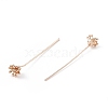 Brass Flower Head Pins LS-KK-G413-04KCG-3