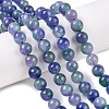 Dyed Natural White Jade Beads Strands G-T138-8mm-210-11-1