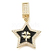 Brass Micro Pave Cubic Zirconia Pendants KK-S049-04G-A-1