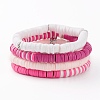 4Pcs 4 Styles Polymer Clay Heishi Beads Stretch Bracelets Sets BJEW-JB05904-3