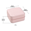 Imitation Leather Jewelry Zipper Box LBOX-T001-01B-4