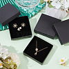  12Pcs Square Cardboard Necklace Box CBOX-NB0001-30-4