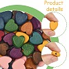 45Pcs 9 Colors Painted Natural Wood Beads WOOD-YW0002-03-2