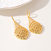 Elegant European American Fashion Teardrop Brass Dangle Earrings BU0599-2