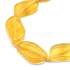 Natural Yellow Fluorite Beads Strands G-G106-F03-01-3