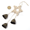 Star Wood Beads Pendant Decorations HJEW-TA00300-3