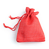 Polyester Imitation Burlap Packing Pouches Drawstring Bags ABAG-R005-17x23-18-2