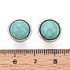Zinc Metal Alloy & Natural Turquoise Buttons BUTT-WH0057-001BAS-3
