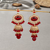 Alloy Acrylic Dangle Stud Earrings FS-WG31A95-10-1