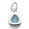 304 Stainless Steel Cubic Zirconia Pendant ZIRC-P080-B03-2