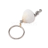 5Pcs 5 Styles Spiral Shell Keychain KEYC-JKC00870-01-5