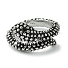 Snake Alloy Open Cuff Rings RJEW-K275-80AS-2