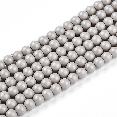Baking Paint Pearlized Glass Pearl Bead Strands HY-N002-3mm-B05-1