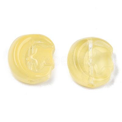 Transparent Spray Painted Glass Beads GLAA-N035-036-C05-1