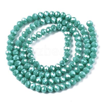 Electroplate Glass Beads Strands EGLA-A034-P4mm-A03-1