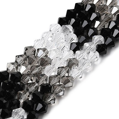 Transparent Gradient Color Glass Beads Strands GLAA-F131-01C-05-1