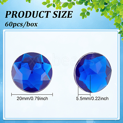 60Pcs Self-Adhesive Acrylic Rhinestone Stickers STIC-FG0001-01B-1