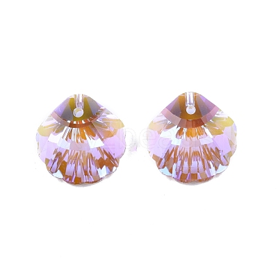 Electroplated Glass Pendants EGLA-N006-062-1