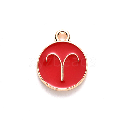 Alloy Enamel Pendants X-ENAM-S124-01B-07A-1