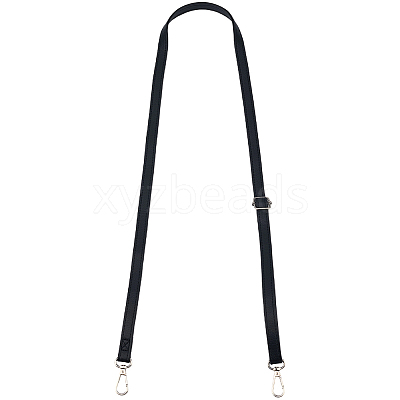 1Pc Black PU Imitation Leather Adjustable Bag Straps AJEW-CL0002-19P-1