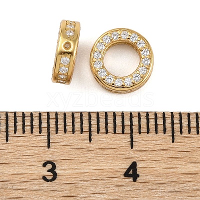 925 Sterling Silver Micro Pave Clear Cubic Zirconia Bead Frames STER-P061-01A-G-1