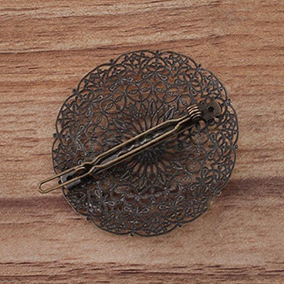 Iron Flower Hair Pin OHAR-PW0003-173AB-1