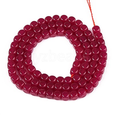 Lab Grown Red Corundum Beads Strands G-G106-N01-03-1