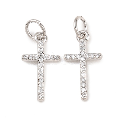 Brass Micro Pave Cubic Zirconia Pendants KK-Z146-25P-1