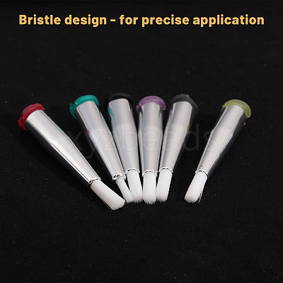 7Pcs 7 Colors Nylon Blunt Tip Dispensing Needle Brush FIND-CA0011-48-1