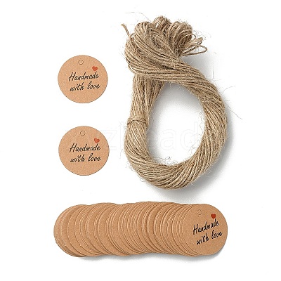 100Pcs Kraft Paper Gift Tags CDIS-YW0001-11C-1