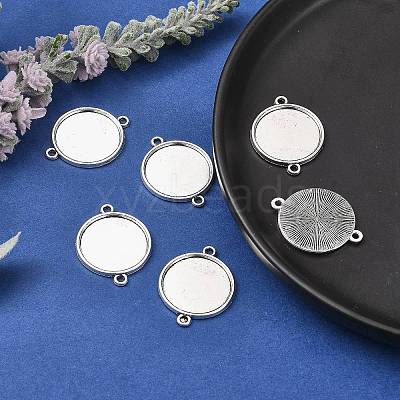 Tibetan Style Alloy Cabochon Connector Settings LS-TIBE-M022-11AS-1