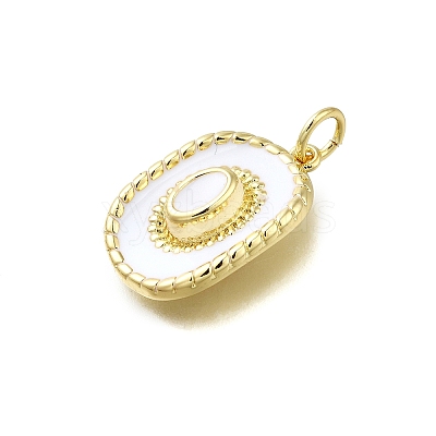 Brass Enamel Pendants KK-K400-20G-01-1