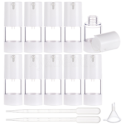 10Pcs Plastic Empty Refillable Airless Pump Bottle CON-BC0006-93-1