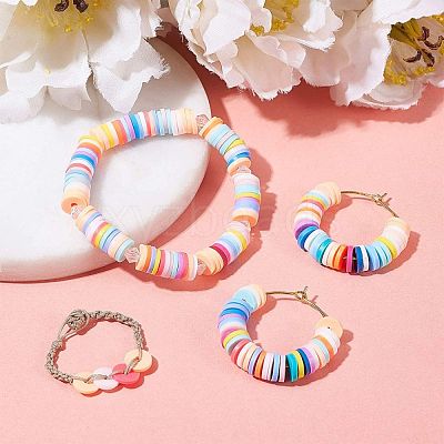 Handmade Polymer Clay Beads CLAY-R067-6.0mm-B13-1