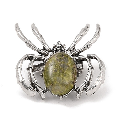 Natural Unakite Brooches G-A224-01AS-16-1