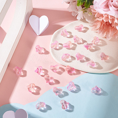 30Pcs Transparent Glass Beads GLAA-TADJ0001-02B-1