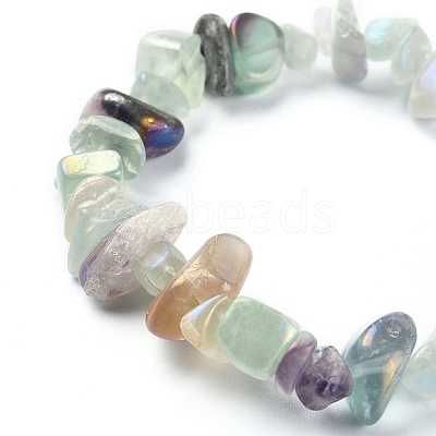 Electroplated Natural Fluorite Beads Strands G-YW0001-41-1