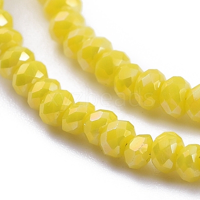 Electroplate Glass Beads Strands GLAA-F079-FR15-1