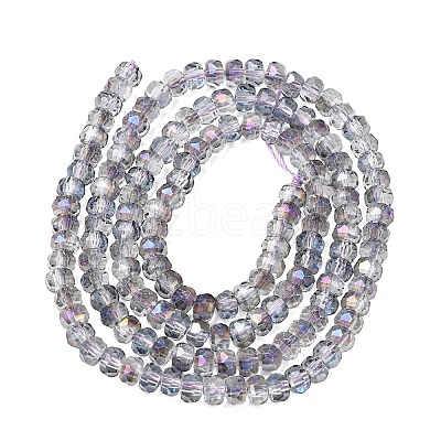 Electroplate Glass Beads Strands GLAA-Q105-03V-1