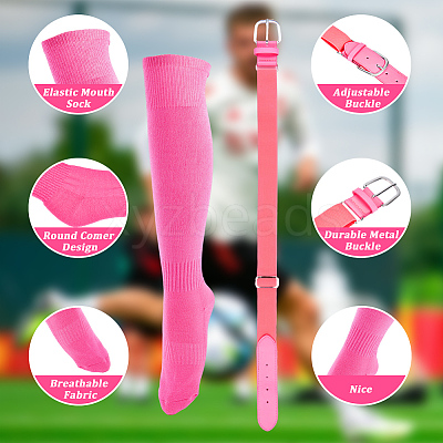 1 Pair Polycotton Solid Color Football Socks AJEW-CL0001-33A-1