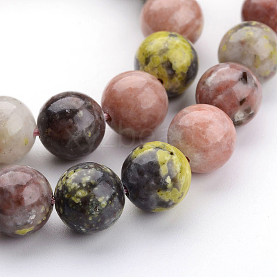 Natural Plum Blossom Jasper Beads Strands G-K152-07-10mm-1