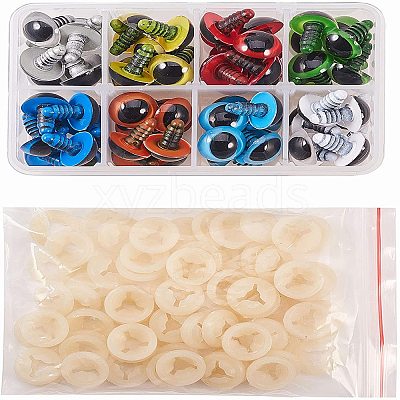 Craft Plastic Doll Eyes DIY-PH0019-90-1