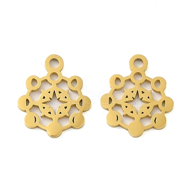 Ion Plating(IP) 304 Stainless Steel Charms STAS-J042-02G-1